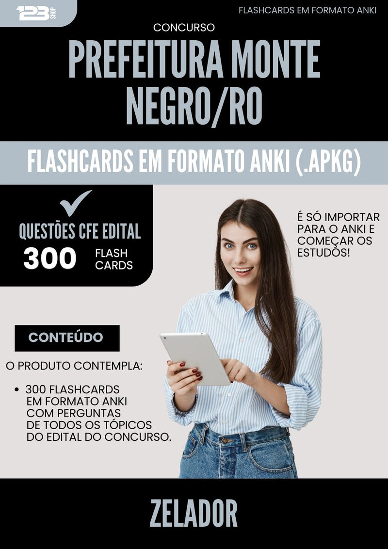 Flashcards para Concurso Zelador da Prefeitura Monte Negro Ro 2025 - 300 Flashcards de Acordo com Edital