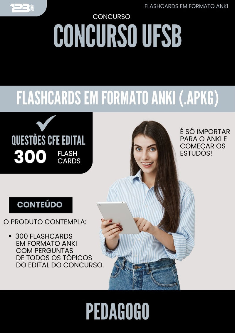 Flashcards para Concurso Pedagogo Ufsb 2025 - 300 Flashcards de Acordo com Edital