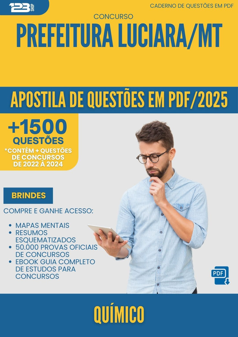 Apostila de Questões para Concurso Quimico da Prefeitura Luciara Mt 2025 - Mais de 1.500 Questões