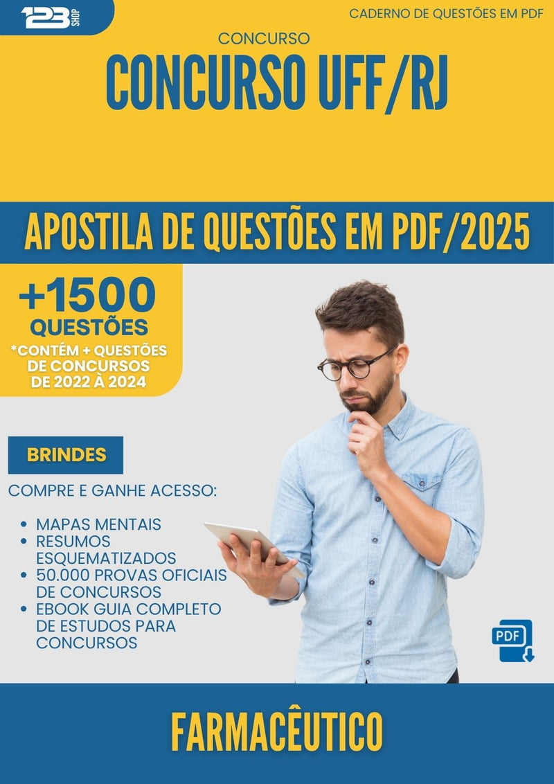 Apostila de Questões para Concurso Farmaceutico Uff Rj 2025 - Mais de 1.500 Questões