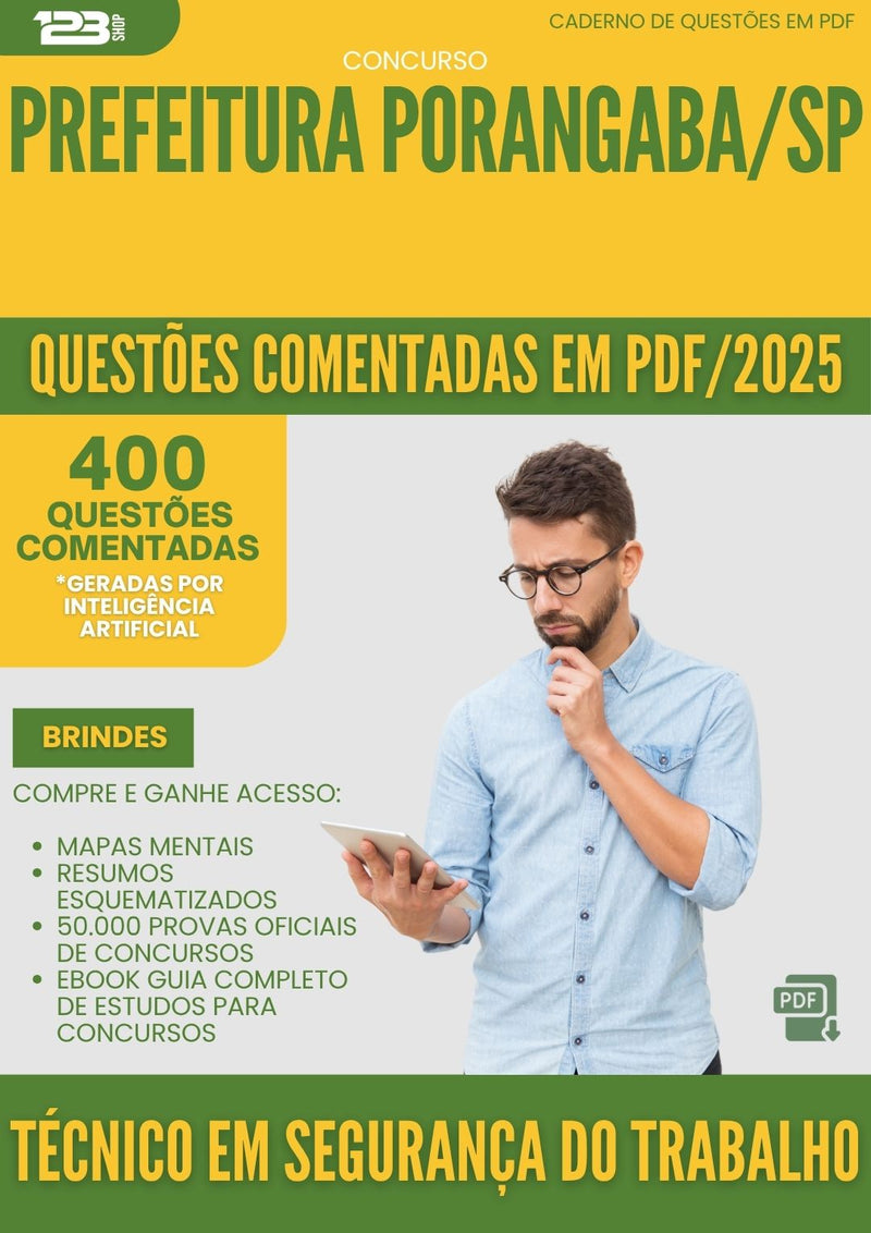 1000 Questões Comentadas para Concurso Agente Comunitario De Saude da Prefeitura Porangaba Sp 2025 - 400 Questões