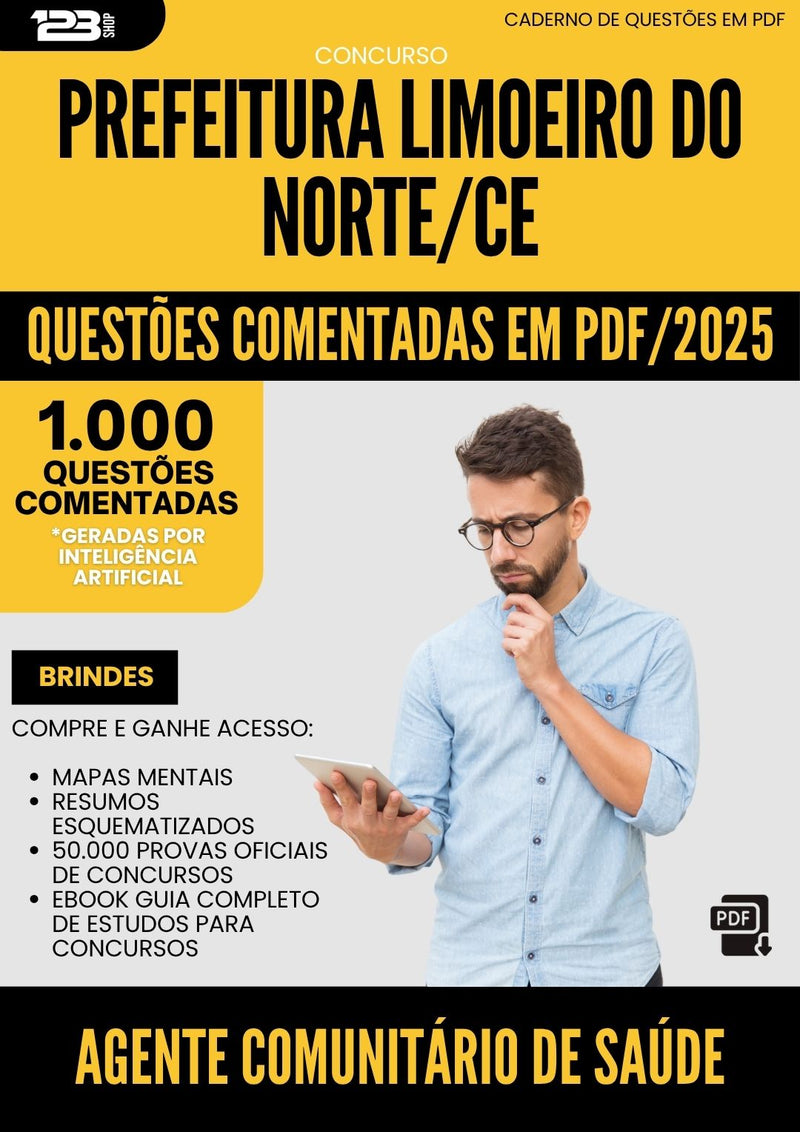 1000 Questões Comentadas para Concurso Agente Comunitario De Saude da Prefeitura Limoeiro Do Norte Ce 2025 - 1000 Questões