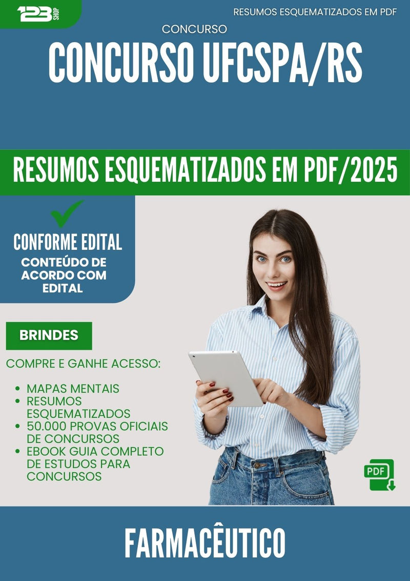 Resumos Esquematizados para Concurso Farmaceutico Ufcspa Rs 2025 - Conteúdo de Acordo com Edital