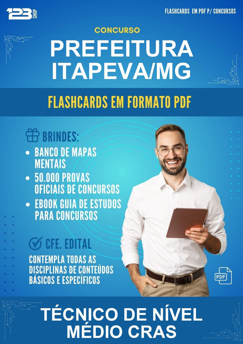 Flashcards em PDF para o Concurso Prefeitura Itapeva/MG para Técnico de Nível Médio Cras - 1000 Flashcards