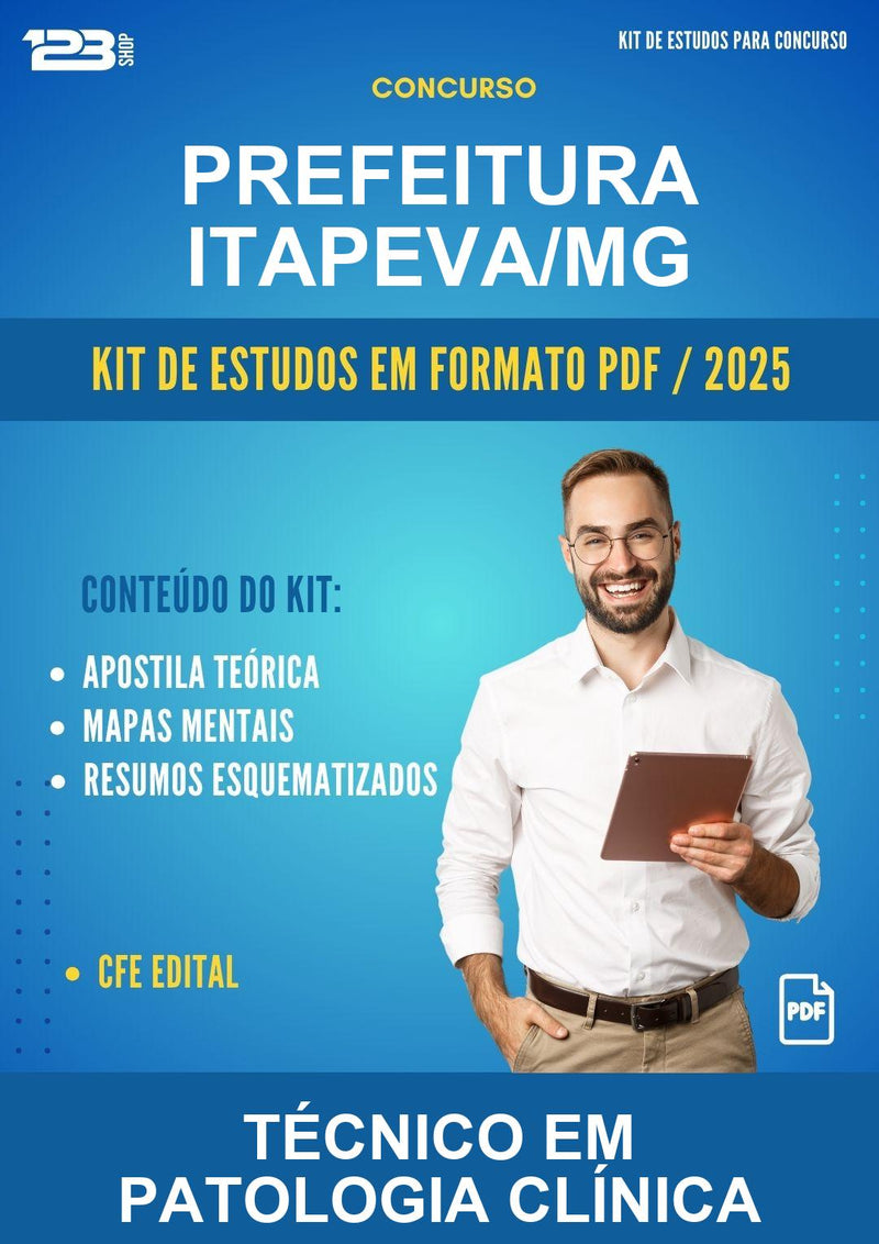 Kit de Estudos para o Concurso Prefeitura Itapeva/MG para Técnico Em Patologia Clínica