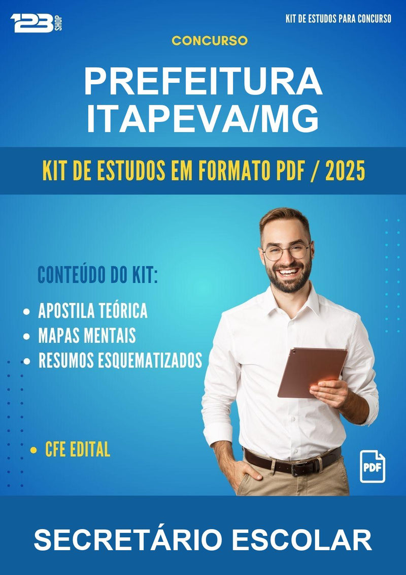 Kit de Estudos para o Concurso Prefeitura Itapeva/MG para Secretário Escolar