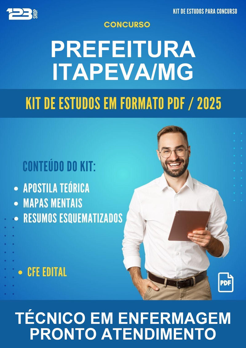 Kit de Estudos para o Concurso Prefeitura Itapeva/MG para Técnico Em Enfermagem Pronto Atendimento
