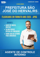 Flashcards Anki para o Concurso Prefeitura São José do Herval/RS para Agente de Controle Interno - 600 Flashcards