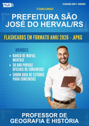 Flashcards Anki para o Concurso Prefeitura São José do Herval/RS para Professor de Geografia E História - 600 Flashcards