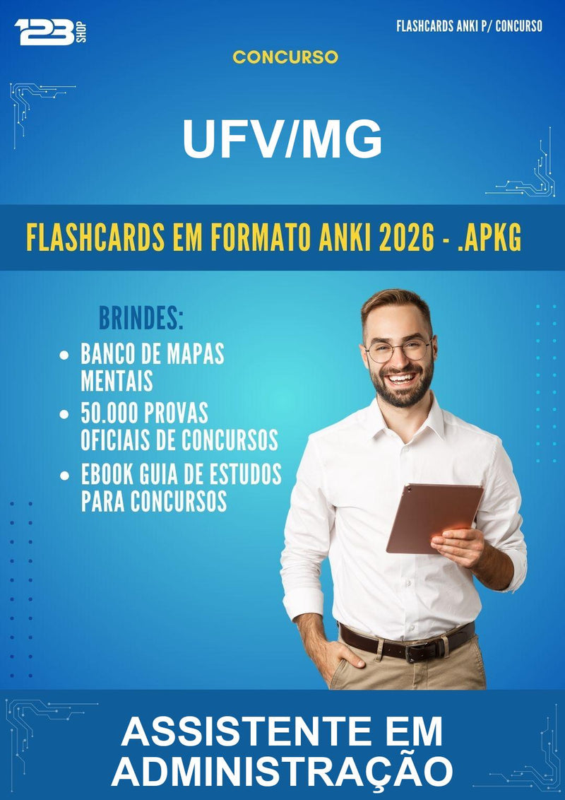 Flashcards Anki para o Concurso Ufv/MG para Assistente Em Administração - 600 Flashcards