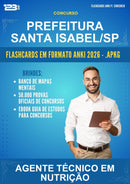 Flashcards Anki para o Concurso Prefeitura Santa Isabel/SP para Agente Técnico Em Nutrição - 600 Flashcards