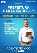 Flashcards Anki para o Concurso Prefeitura Santa Isabel/SP para Agente Técnico Contábil - 600 Flashcards