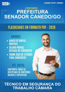 Flashcards em PDF para o Concurso Prefeitura Senador Canedo/GO para Técnico Em Segurança do Trabalho Câmara - 600 Flashcards