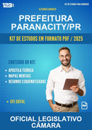 Kit de Estudos para o Concurso Prefeitura Paranacity/PR para Oficial Legislativo Câmara