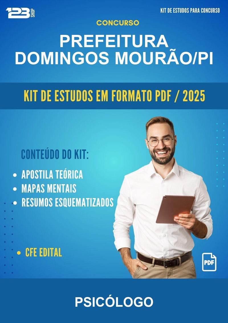 Kit de Estudos para o Concurso Prefeitura Domingos Mourão/PI para Psicólogo