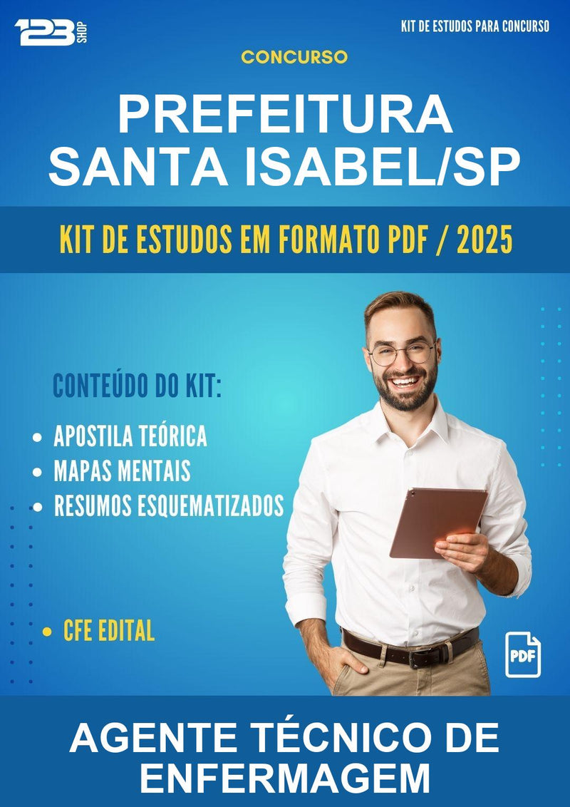 Kit de Estudos para o Concurso Prefeitura Santa Isabel/SP para Agente Técnico de Enfermagem